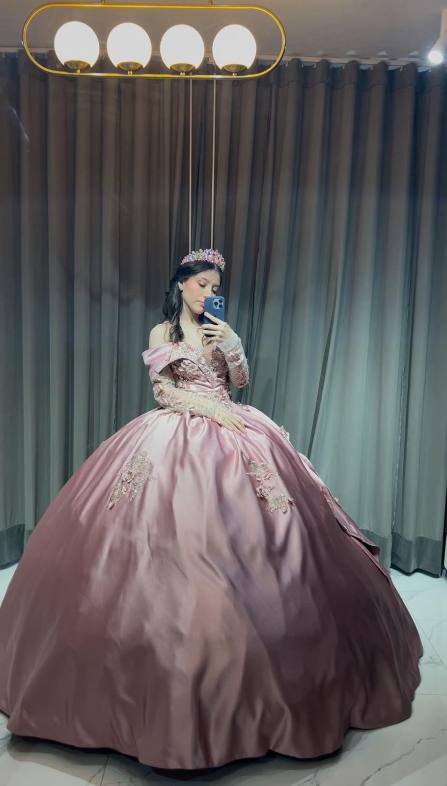 Vestido de xv rosa pastel