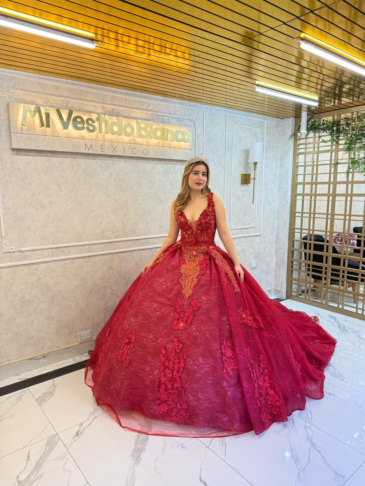 Vestido de xv color rojo