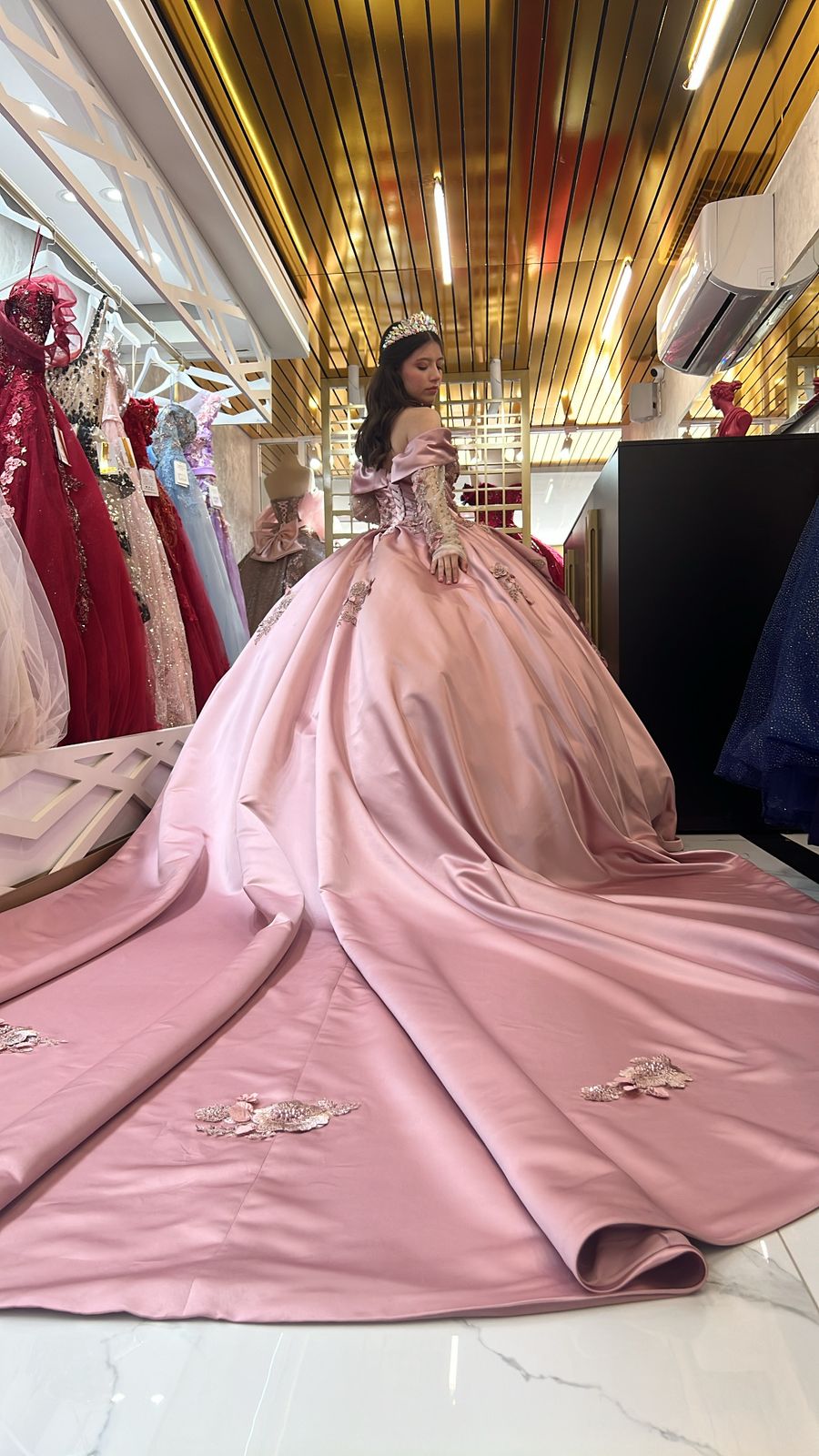 Vestido de xv rosa pastel