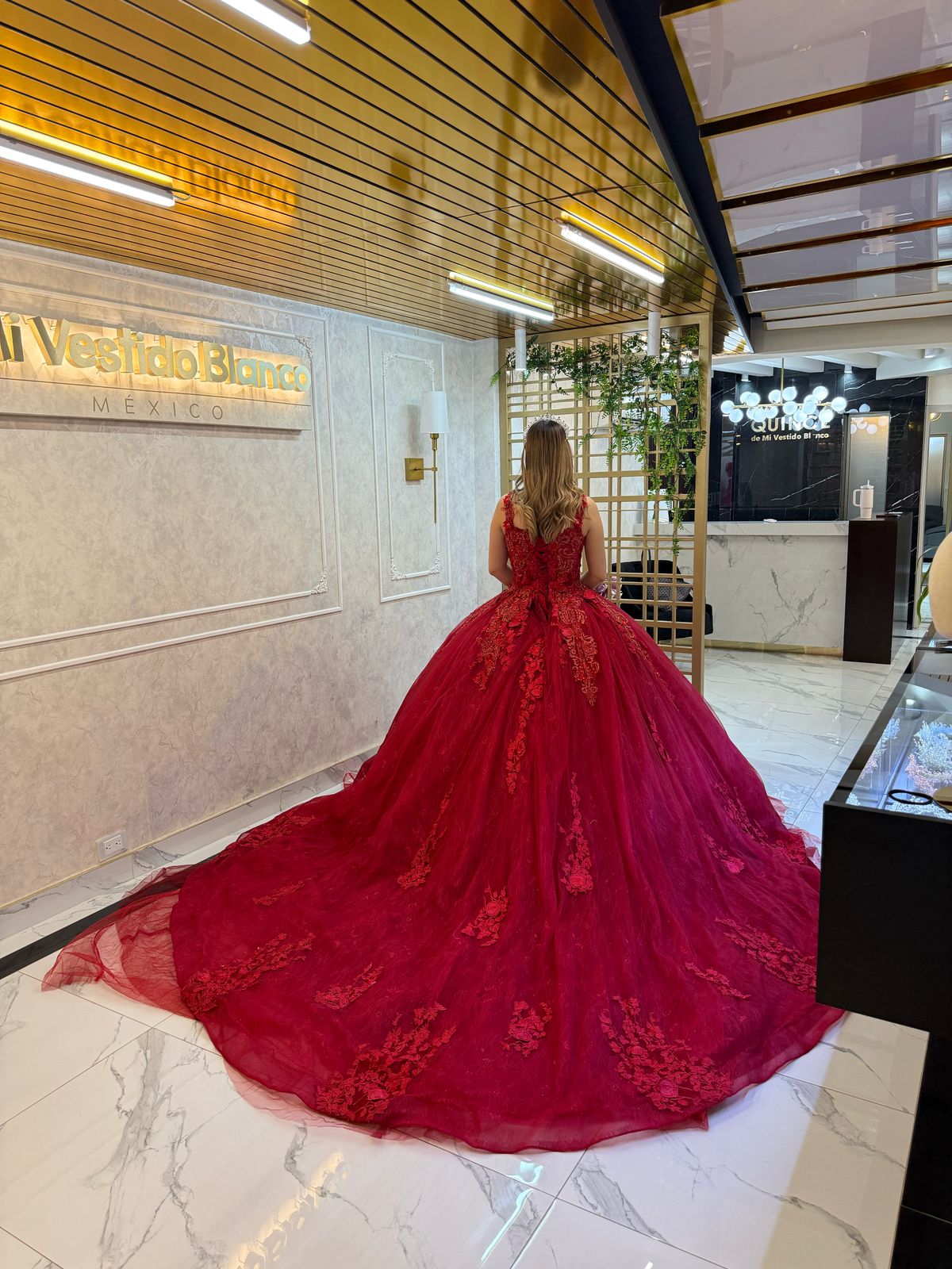 Vestido de xv color rojo