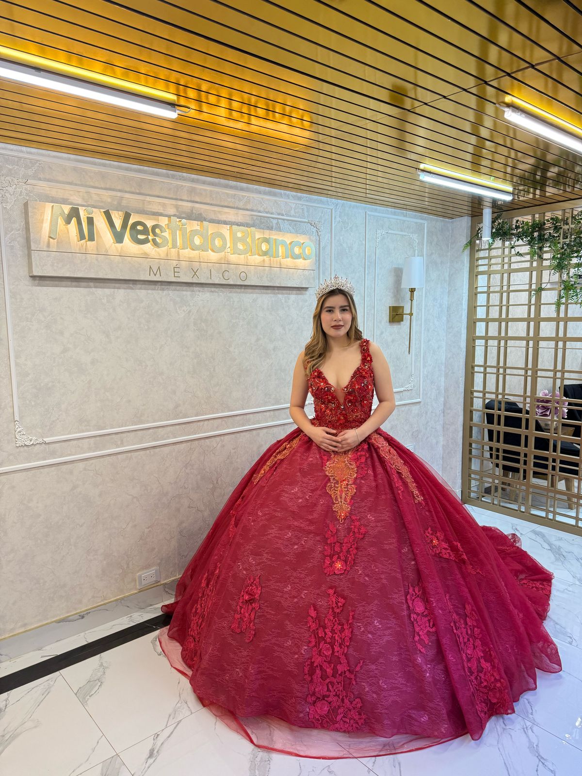 Vestido de xv color rojo