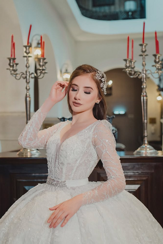 Vestido de novia escote V