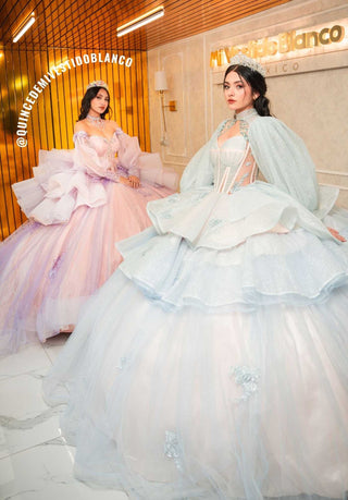 Mi Vestido Blanco - Vestido de Quinceañera Convertible con Sobrefalda Desmontable