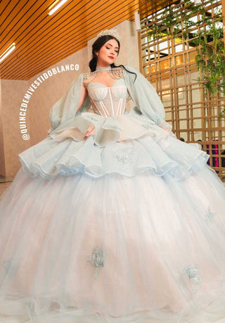 Mi Vestido Blanco - Vestido de Quinceañera Convertible con Sobrefalda Desmontable