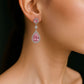 Aretes rosa para quinceañera