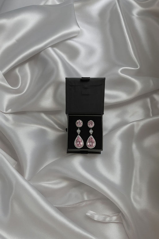 Aretes rosa para quinceañera