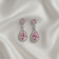 Aretes rosa para quinceañera