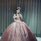 Vestido de xv rosa pastel