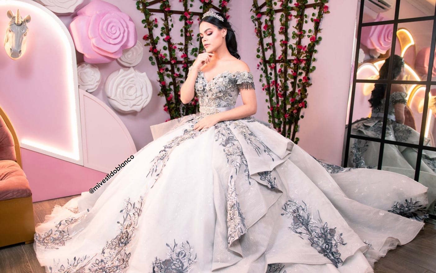 Vestidos de xv con plata