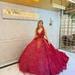 Vestido de xv color rojo