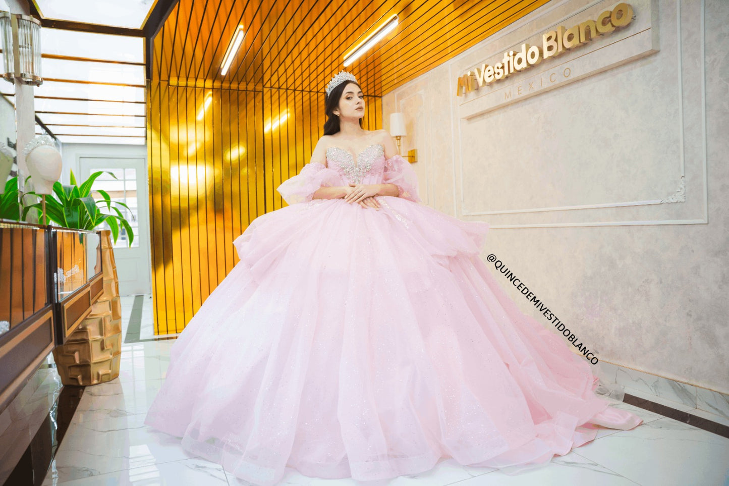 Vestido de xv rosa