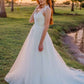 Elegantes vestidos de boda civil escote corazón