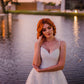 Elegantes vestidos de boda civil escote corazón