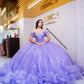 Vestido de Quinceañera Lila con Hombros Descubiertos y Tul 💜