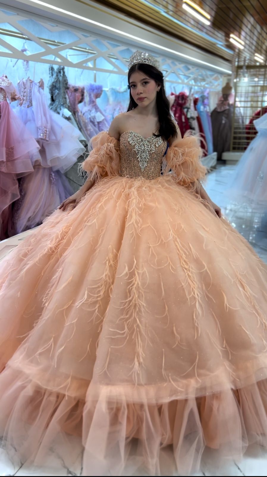 Vestidos para xv color durazno